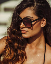 Thumbnail for Heart-shaped sunglasses with pink lenses