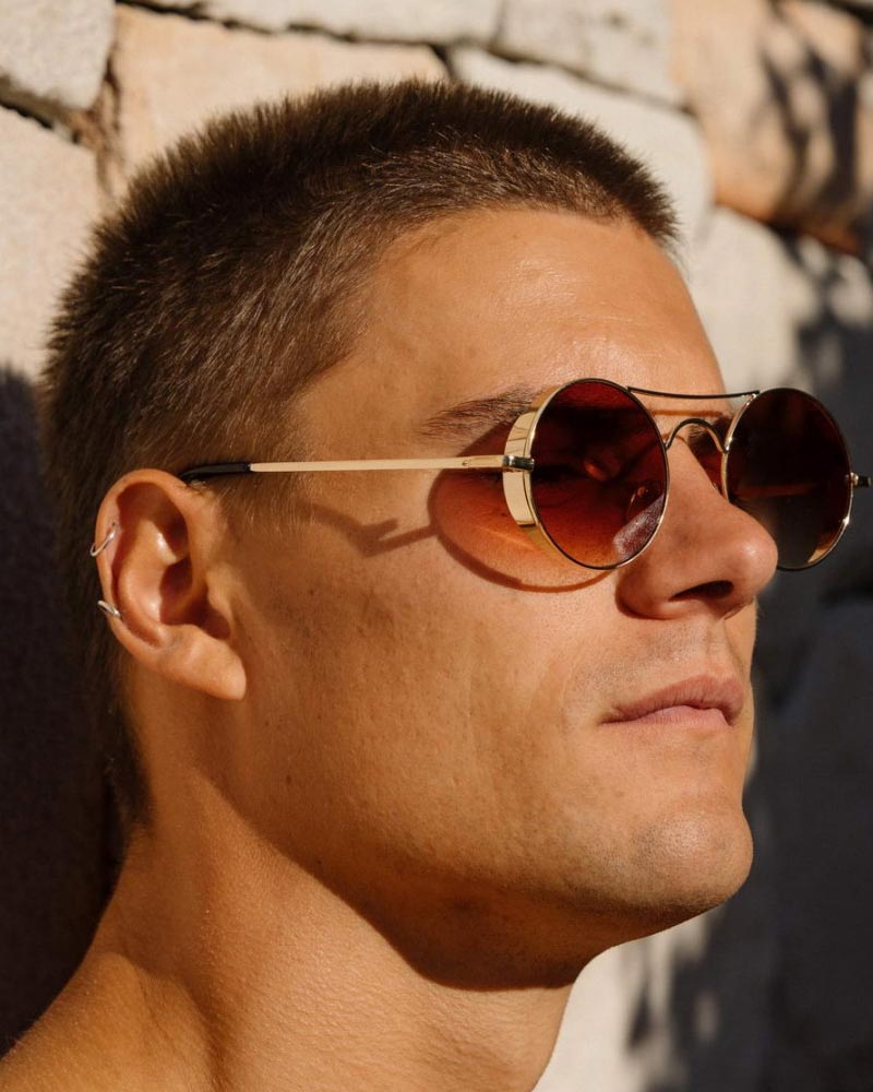 Heart-shaped sunglasses with pink lenses