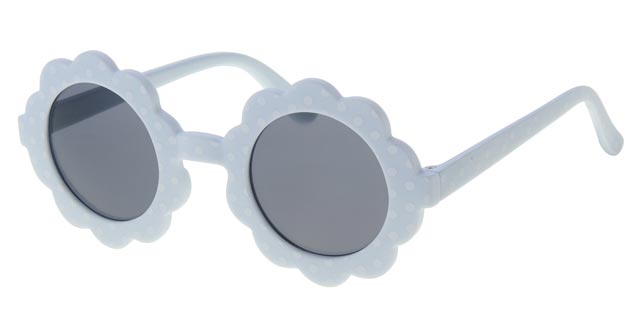 Round sunglasses for children 0-4 years - Blue with dots