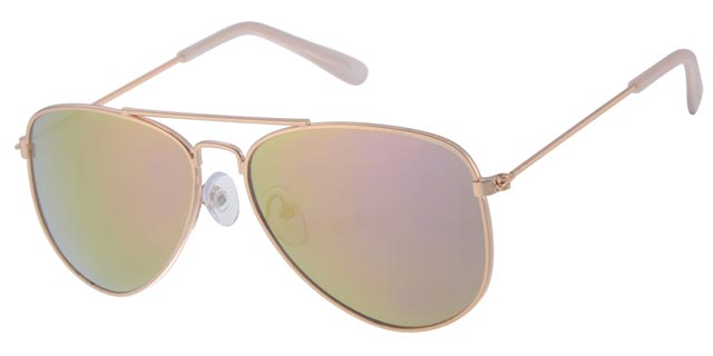 Pilot glasses in metal for children 5-8 years - Rose gold