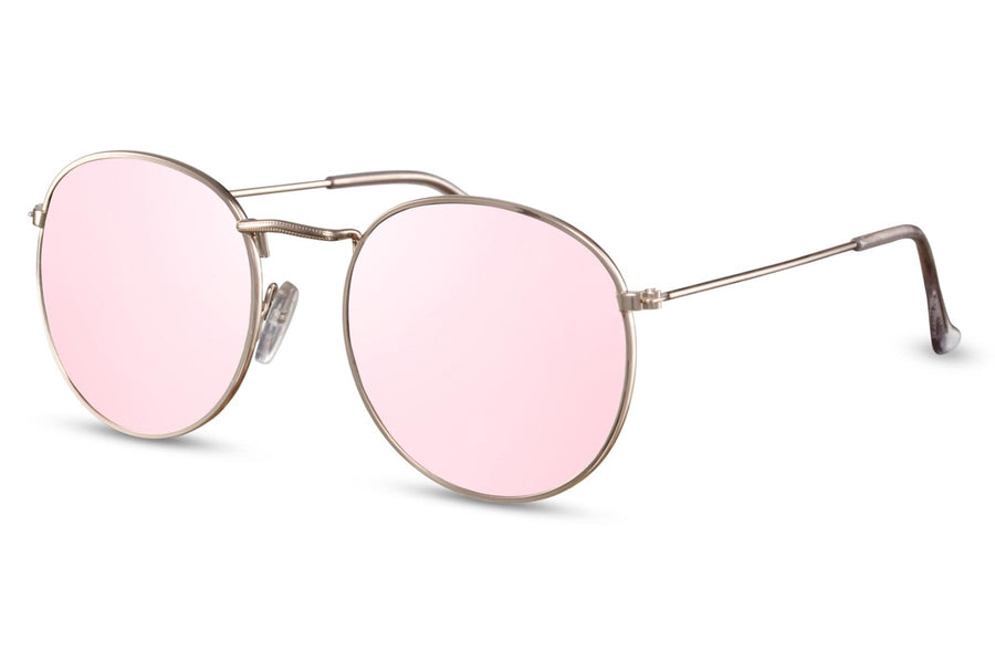 Heart-shaped sunglasses with pink lenses