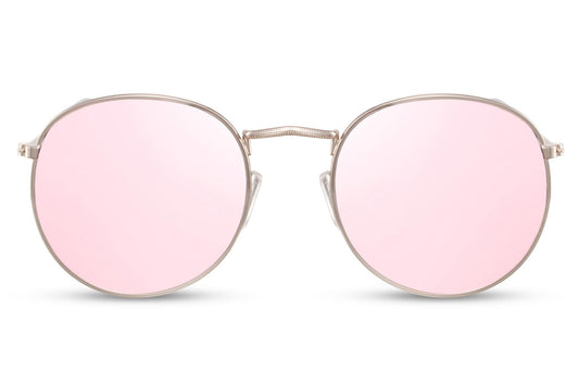 Heart-shaped sunglasses with pink lenses