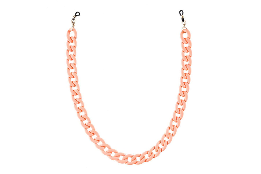 Eyeglass chain in apricot (plastic / 65cm)