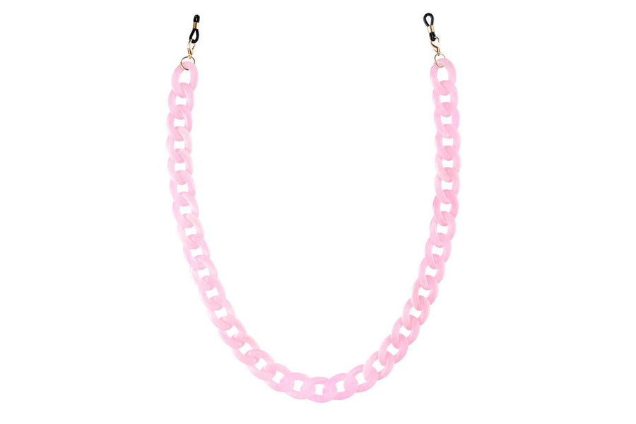 Glasögonkedja i rosa (plast / 65cm)