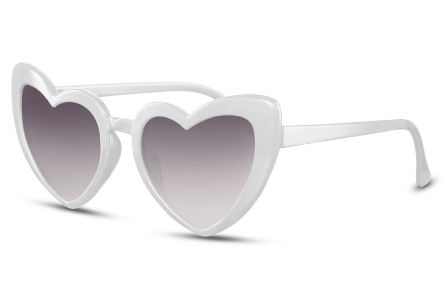 Heart-shaped sunglasses with pink lenses