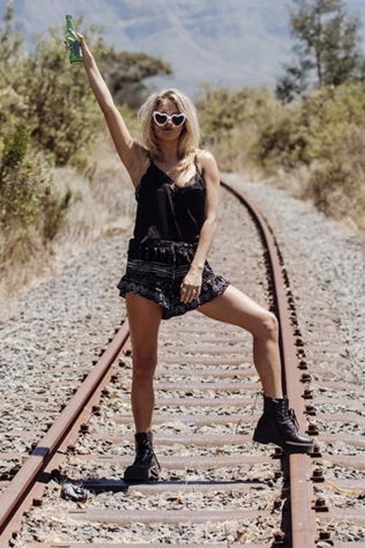 Heart-shaped sunglasses with pink lenses