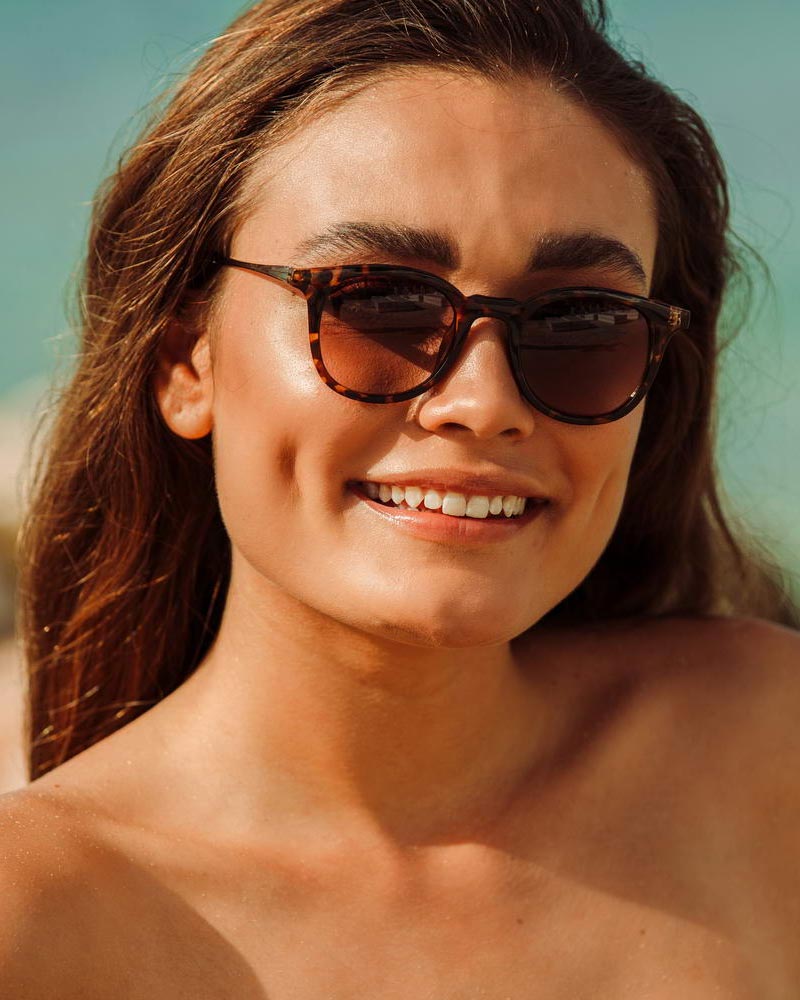 Heart-shaped sunglasses with pink lenses