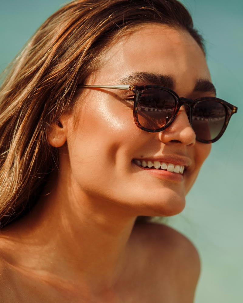 Heart-shaped sunglasses with pink lenses