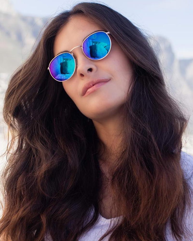 Heart-shaped sunglasses with pink lenses