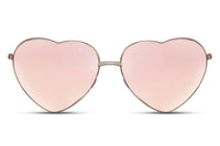 Thumbnail for Heart-shaped sunglasses with pink lenses
