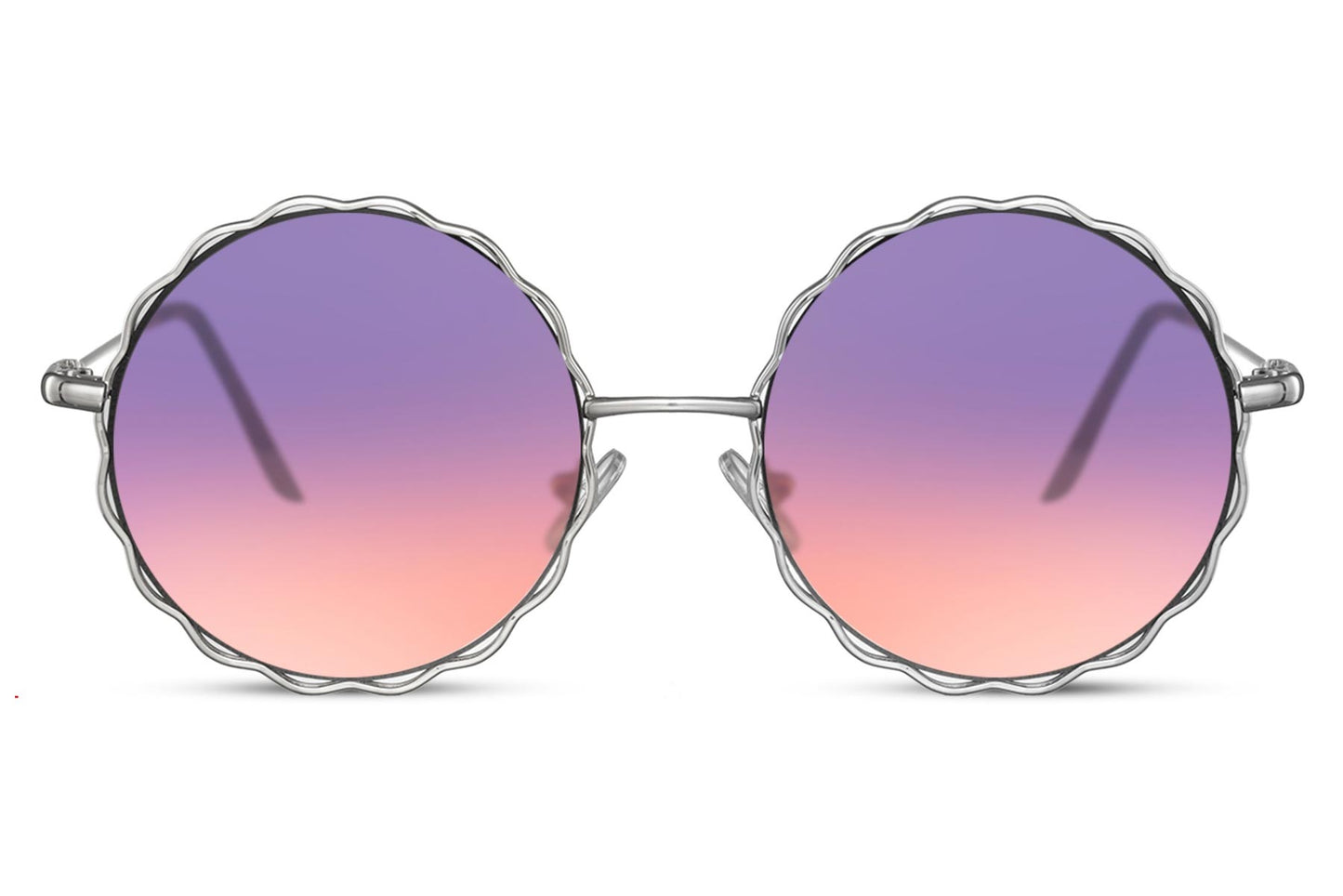 Heart-shaped sunglasses with pink lenses