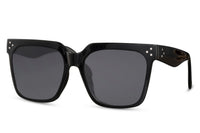 Thumbnail for Oversized Wayfarer solglasögon i svart med svarta glas #2345