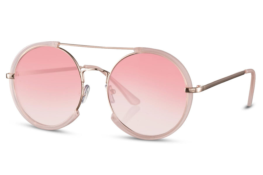 Heart-shaped sunglasses with pink lenses