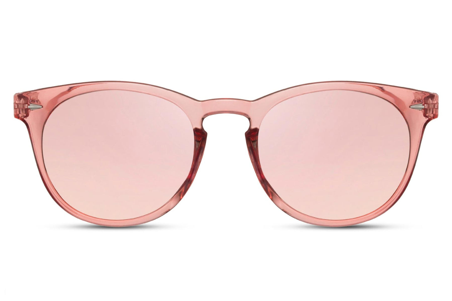 Heart-shaped sunglasses with pink lenses