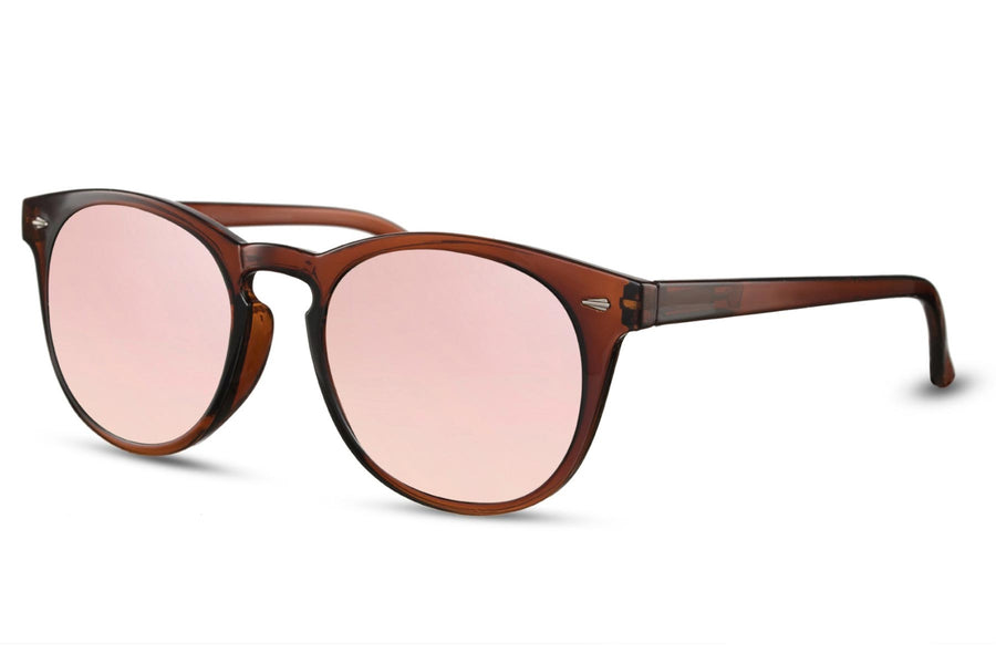 Heart-shaped sunglasses with pink lenses