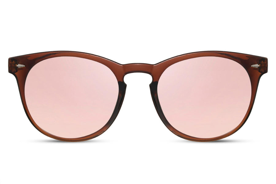 Heart-shaped sunglasses with pink lenses