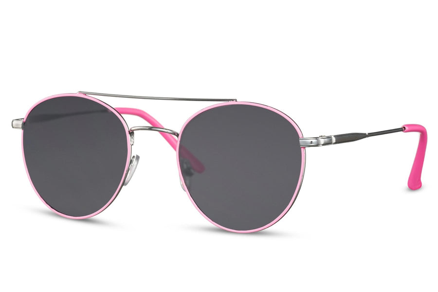 Heart-shaped sunglasses with pink lenses
