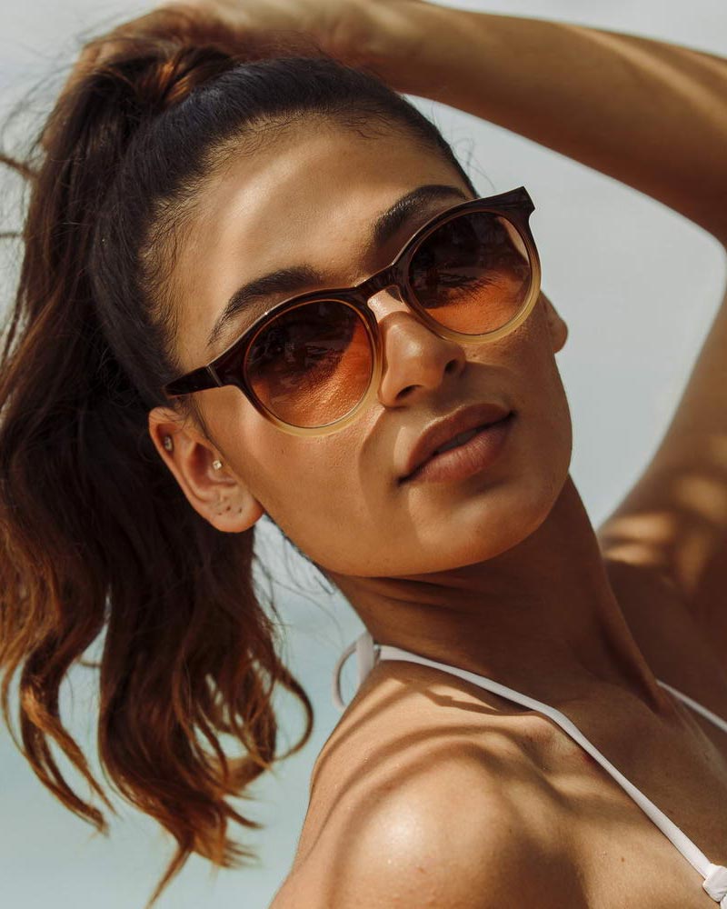 Heart-shaped sunglasses with pink lenses