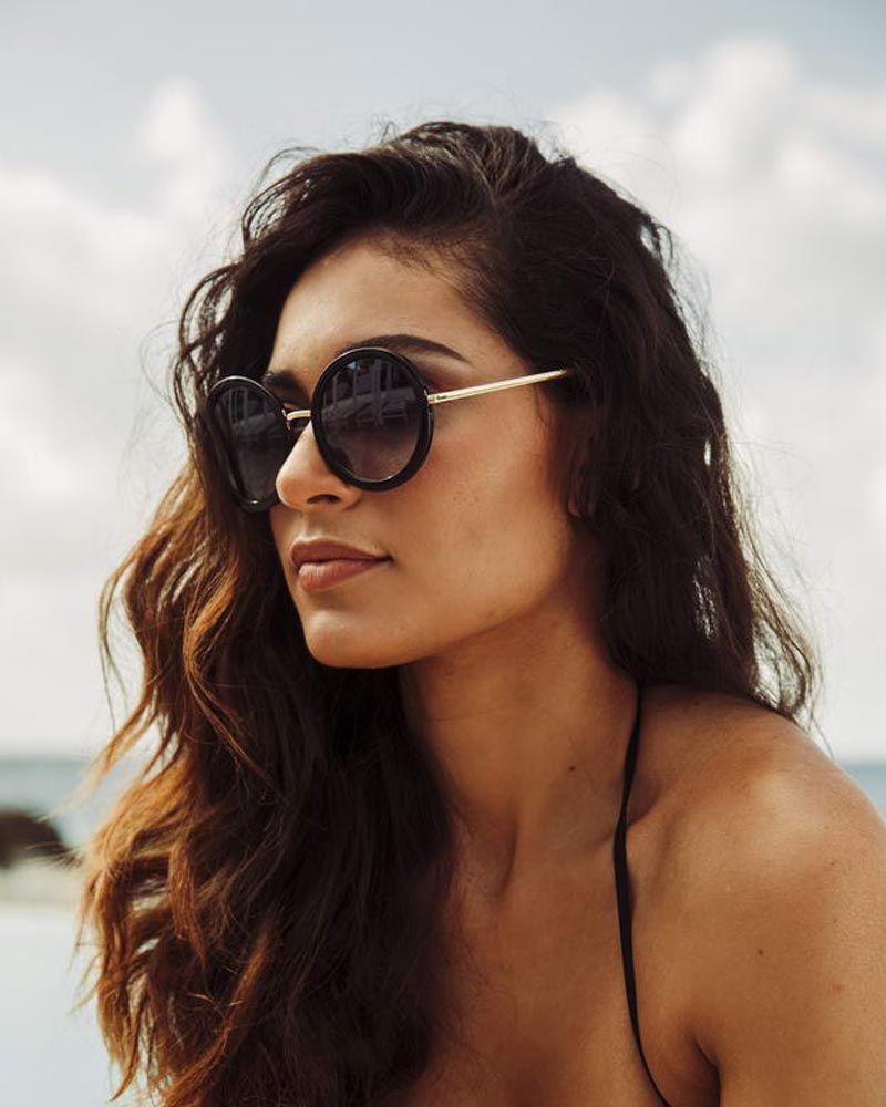 Heart-shaped sunglasses with pink lenses