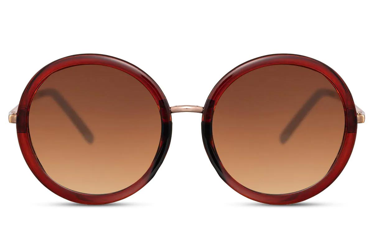 Heart-shaped sunglasses with pink lenses