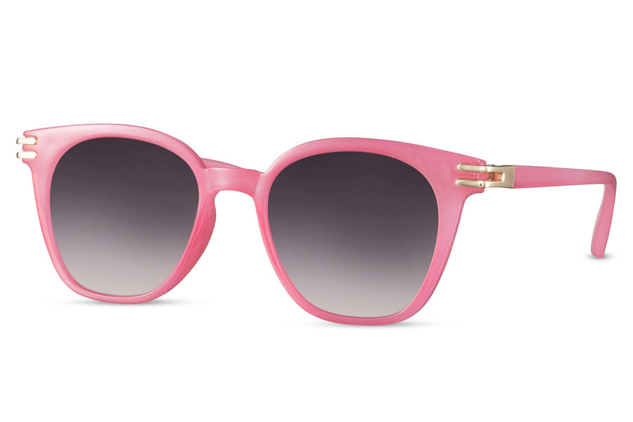 Heart-shaped sunglasses with pink lenses