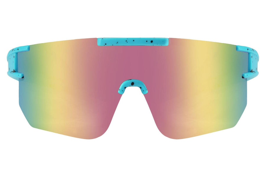 Heart-shaped sunglasses with pink lenses