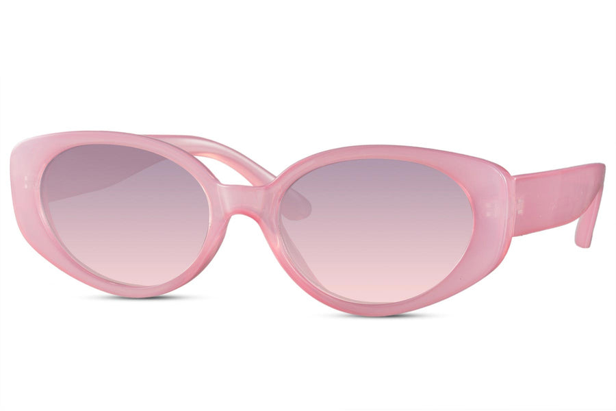 Heart-shaped sunglasses with pink lenses