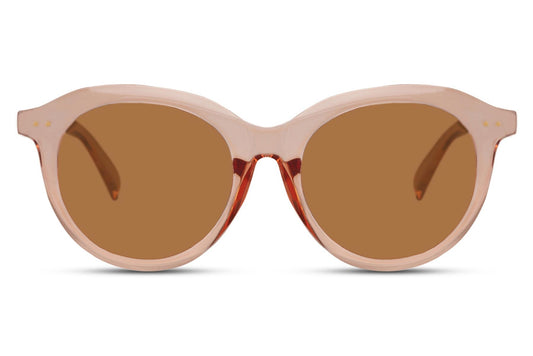 Heart-shaped sunglasses with pink lenses