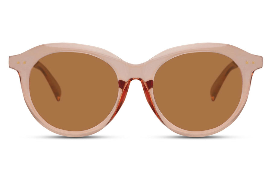 Heart-shaped sunglasses with pink lenses