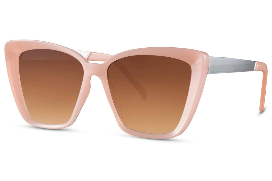 Heart-shaped sunglasses with pink lenses