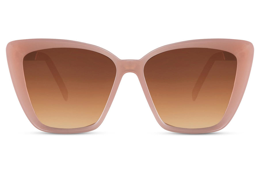 Heart-shaped sunglasses with pink lenses