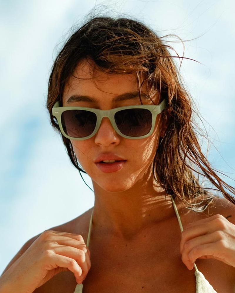 Heart-shaped sunglasses with pink lenses