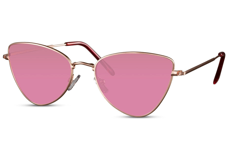 Heart-shaped sunglasses with pink lenses