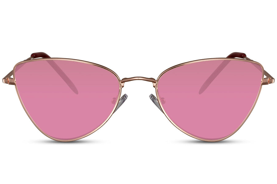 Heart-shaped sunglasses with pink lenses