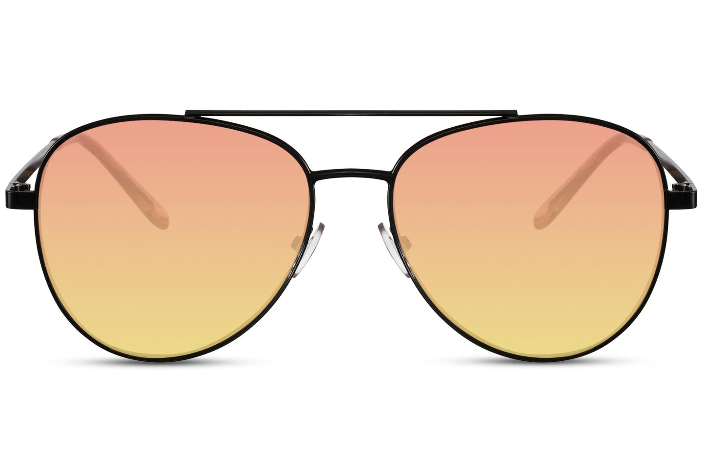 Heart-shaped sunglasses with pink lenses