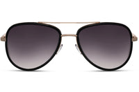 Thumbnail for Aviator solglasögon i guldig metall med svarta glas