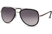 Thumbnail for Aviator solglasögon i guldig metall med svarta glas