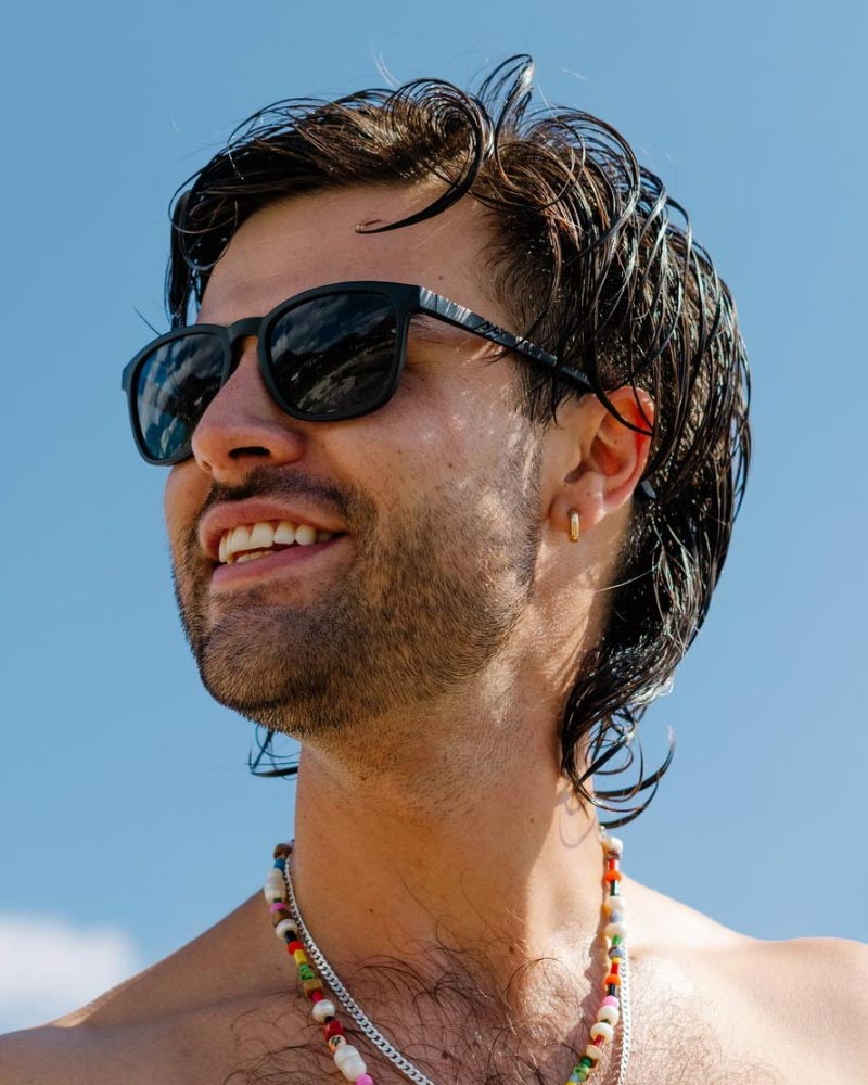 Heart-shaped sunglasses with pink lenses