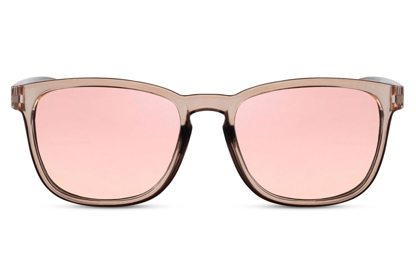Heart-shaped sunglasses with pink lenses