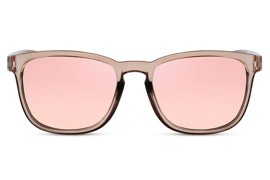 Heart-shaped sunglasses with pink lenses
