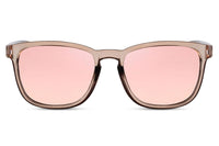 Thumbnail for Wayfarer solglasögon i beige med rosa spegelglas