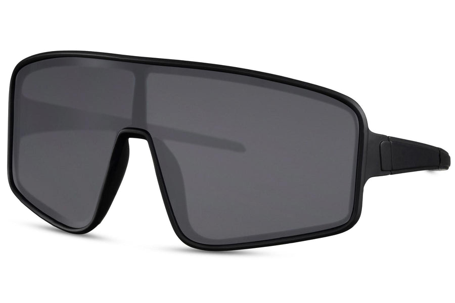 Solglasögon med cylindriskt synfält och svarta glas #6322