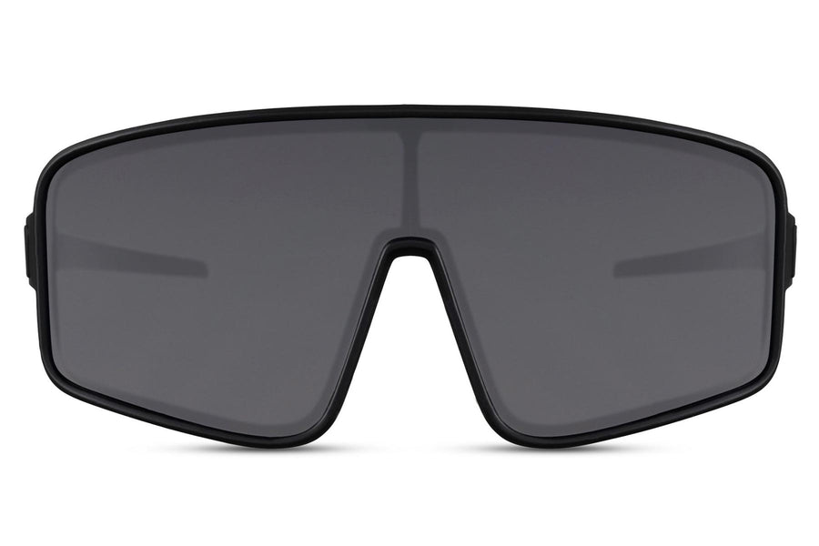 Solglasögon med cylindriskt synfält och svarta glas #6322