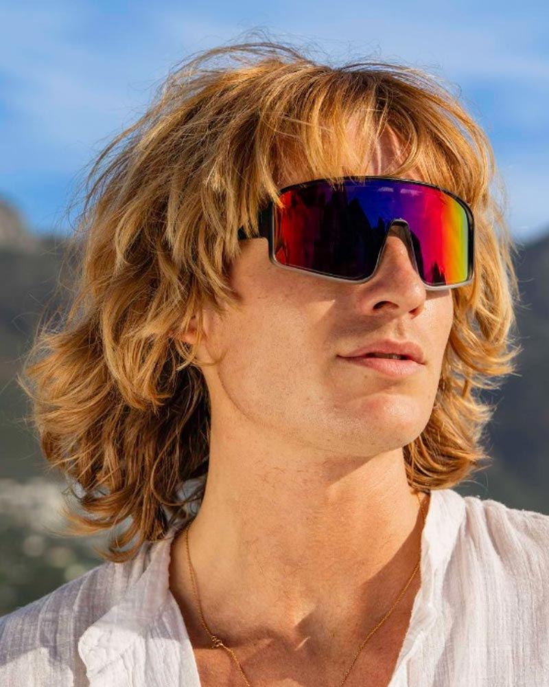 Heart-shaped sunglasses with pink lenses