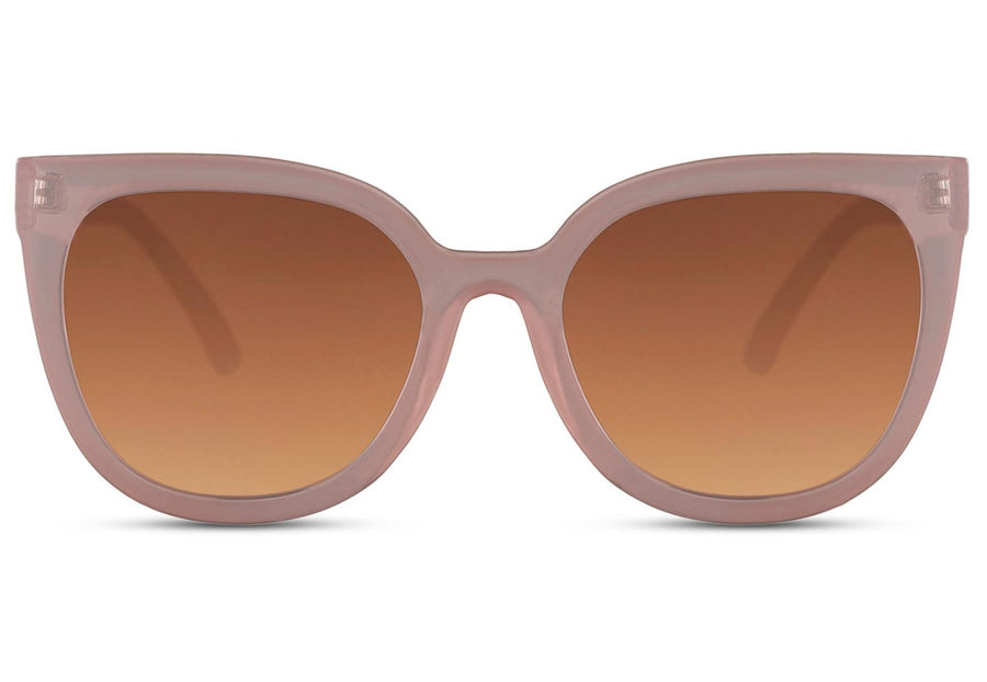 Heart-shaped sunglasses with pink lenses
