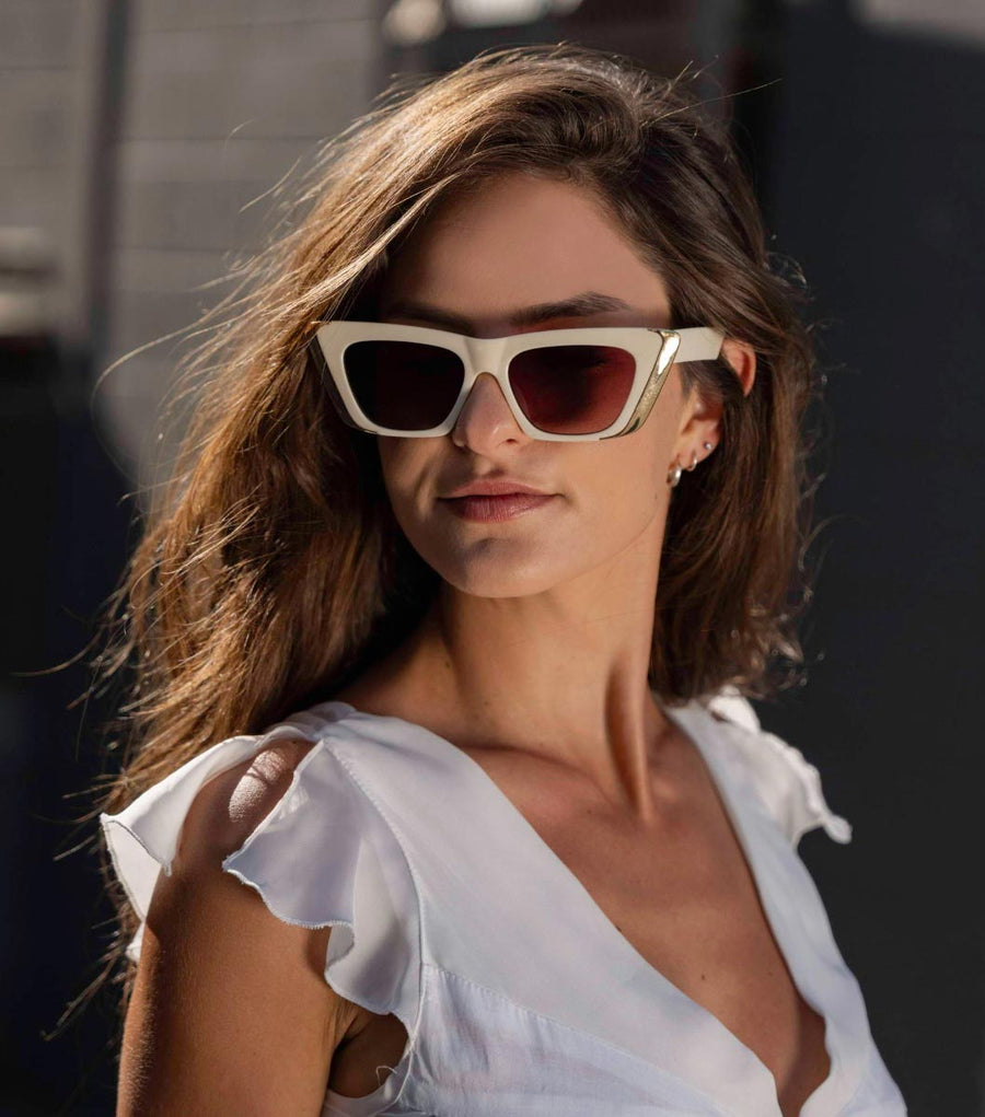 Heart-shaped sunglasses with pink lenses