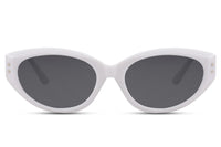 Thumbnail for Cateye solglasögon i vitt med svarta glas