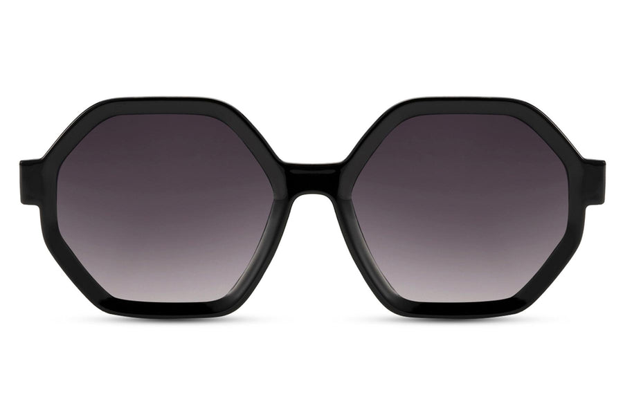 Heart-shaped sunglasses with pink lenses