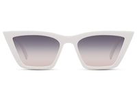 Thumbnail for Cateye solglasögon i vitt med tonade glas