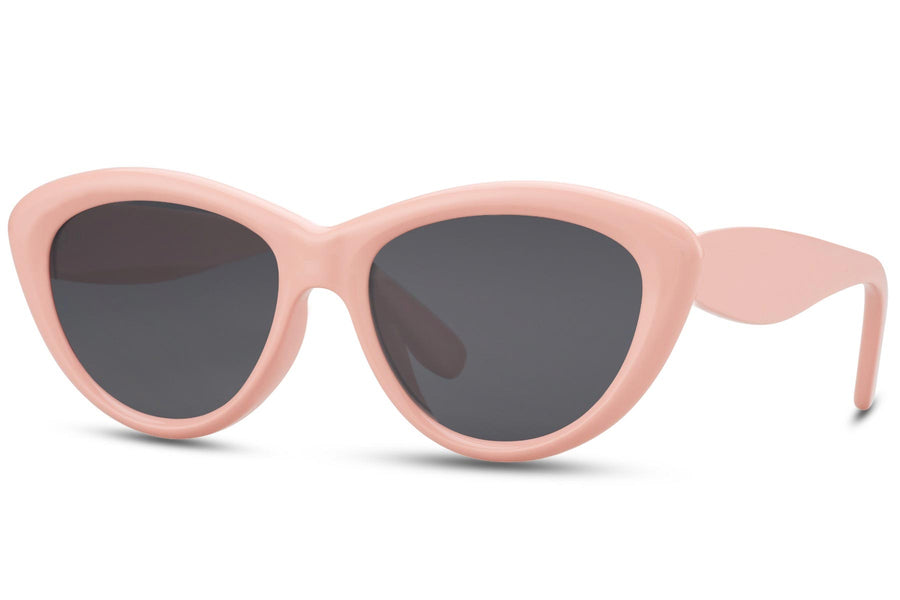 Heart-shaped sunglasses with pink lenses